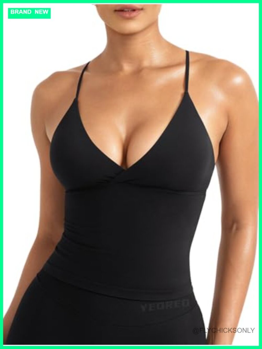Slim Fit Seamless Workout Tank Top Twist Front Sports Bra Camisole